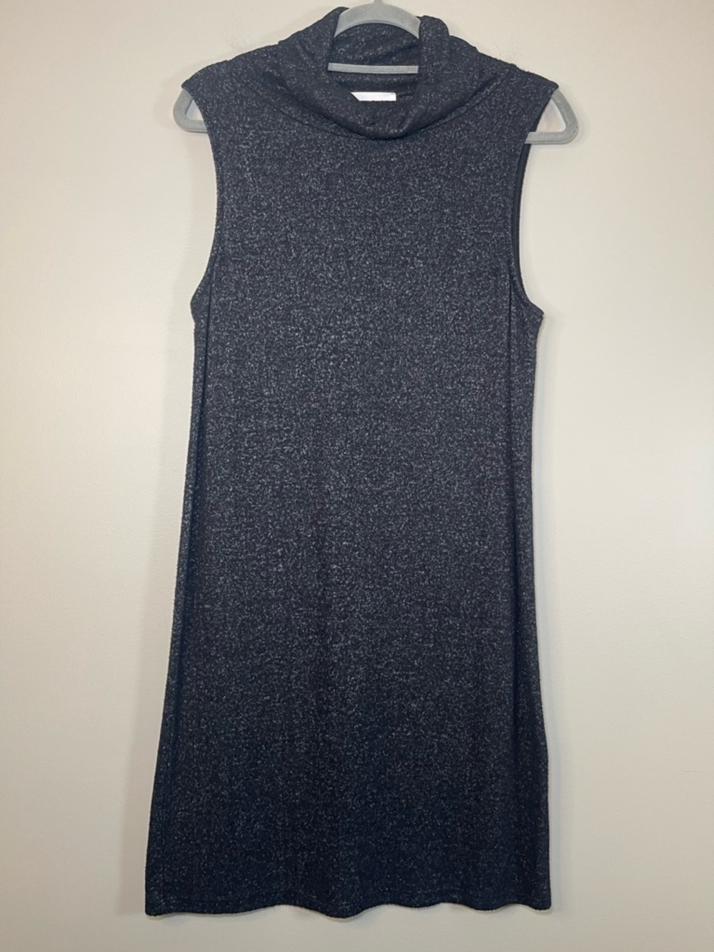 French Grey Lynn Cowl Neck Sweater Dress Womens Sleeveless